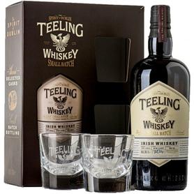 Виски ирландский «Teeling Irish Whiskey» в подарочной упаковке с 2-мя бокалами