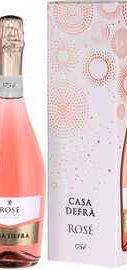 Вино игристое розовое сухое «Casa Defra Prosecco Rose» в подарочной упаковке