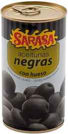 Оливки черные с косточкой «Sarasa Aceitunas Negras con Hueso» 370 гр.
