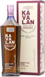Виски тайваньский «Kavalan Concertmaster Sherry Cask Finish» в подарочной упаковке