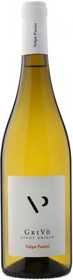 Вино белое сухое «Grivo Pinot Grigio Volpe Pasini, 0.75 л» 2020 г.