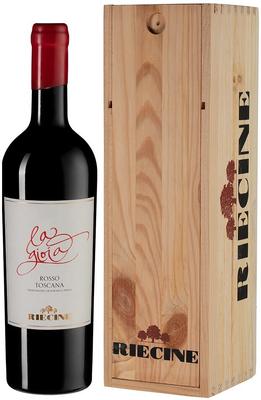 Вино красное сухое «Riecine La Gioia» 2017 г., в деревянной коробке