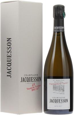 Шампанское белое экстра брют «Jacquesson Ay Vauzelle Terme Degorgement Tardif, 1.5 л» 2002 г., в подарочной упаковке