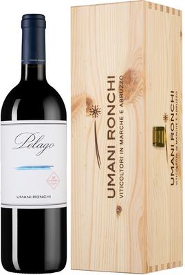 Вино красное сухое «Umani Ronchi Pelago Marche Rosso» 2017 г., в деревянной коробке
