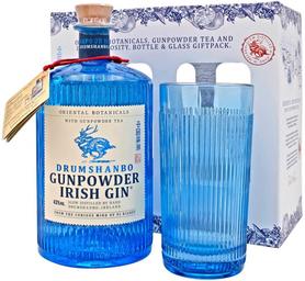 Джин «Drumshanbo Gunpowder, 0.5 л» в подарочной упаковке с бокалом