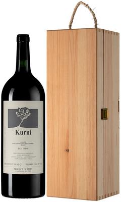 Вино красное полусладкое «Kurni» 2018 г., в деревянной коробке