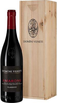 Вино красное полусухое «Domini Veneti Amarone della Valpolicella Classico» 2017 г., в деревянной коробке