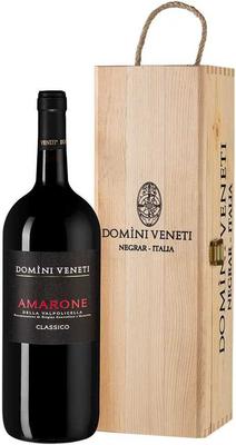 Вино красное полусухое «Domini Veneti Amarone della Valpolicella Classico, 1.5 л» 2018 г., в деревянной коробке