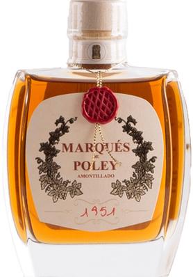 Вино ликёрное сухое «Marques de Poley Amontillado Seleccion Montilla-Moriles, 0.2 л» 1951 г.
