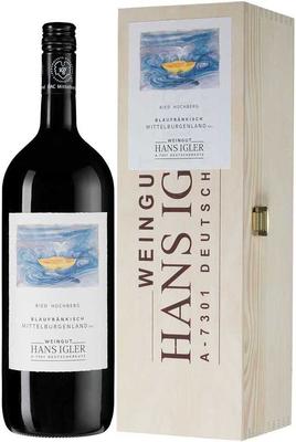 Вино красное сухое «Hans Igler Blaufrankisch Ried Hochberg» 2018 г., в деревянной коробке