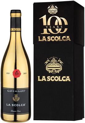 Вино белое сухое «Gavi dei Gavi, 0.75 л» 2019 г. в подарочной упаковке