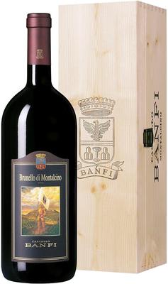 Вино красное сухое «Castello Banfi Brunello di Montalcino» 2017 г., в деревянной коробке