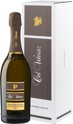 Вино игристое белое брют «Col Vetoraz Valdobbiadene, 0.75 л» в подарочной упаковке