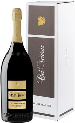 Вино игристое белое экстра сухое «Col Vetoraz Valdobbiadene Prosecco Superiore, 1.5 л» в подарочной упаковке