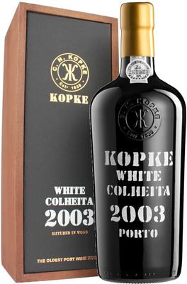 Портвейн сладкий «Kopke Colheita White Porto» 2003 г., в деревянной коробке