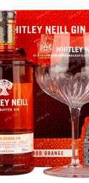 Джин «Whitley Neill Blood Orange» в подарочной упаковке с бокалом