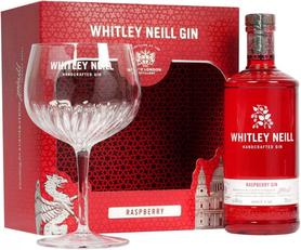 Джин «Whitley Neill Raspberry» в подарочной упаковке с бокалом