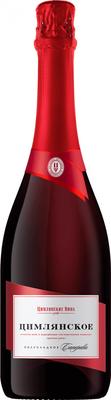 Вино игристое красное полусладкое «Цимлянское Саперави, 0.75 л»