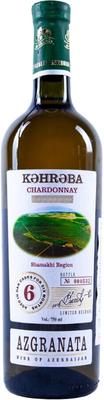 Вино белое полусладкое «Kehreba Chardonnay»