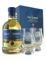Виски шотландский «Kilchoman Machir Bay» в подарочной упаковке с двумя бокалами