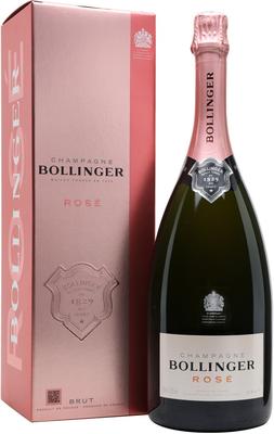 Шампанское розовое брют «Bollinger Rose Brut, 1.5 л» в подарочной упаковке