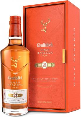 Виски шотландский «Glenfiddich 21 Years Old, 0.2 л» в подарочной упаковке