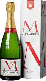 Шампанское белое брют «Champagne Montaudon Brut» в подарочной упаковке