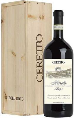 Вино красное сухое «Ceretto Barolo Prapo» 2015 г., в деревянной коробке
