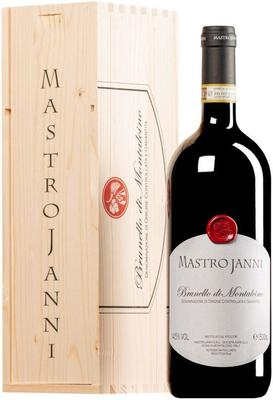 Вино красное сухое «Mastrojanni Brunello di Montalcino» 2015 г., в деревянной коробке