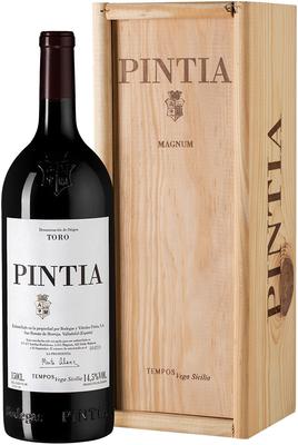 Вино красное сухое «Pintia» 2016 г., в деревянной коробке