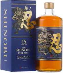 Виски японский «Shinobu Pure Malt 15 Years Old Mizunara Japanese Oak Finish» в подарочной упаковке