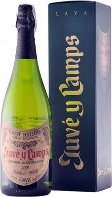 Вино игристое белое брют «Juve y Camps Cava Reserva de la Familia» 2008 г., в подарочной упаковке
