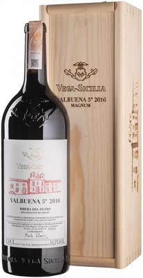 Вино красное сухое «Valbuena 5» 2016 г., в деревянной коробке