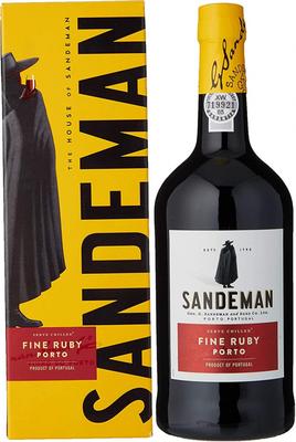 Портвейн сладкий «Sandeman Fine Ruby Porto» в подарочной упаковке