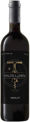 Вино красное сухое «Kalos Limen Merlot» 2021 г.