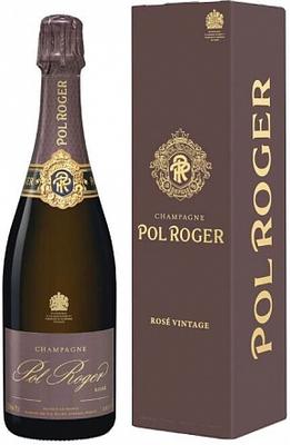 Шампанское розовое брют «Pol Roger Rosе Vintage» 2015 г., в подарочной упаковке