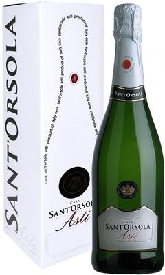 Игристое вино белое сладкое «Sant’Orsola Asti» в подарочной упаковке
