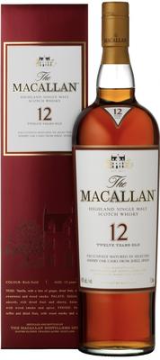 Виски шотландсикй «Macallan 12 Years Old, 0.35 л» в подарочной упаковке