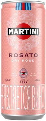 Винный напиток игристый полусухой «Martini Rosato Dry» В жестяной банке