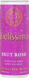 Вино игристое розовое брют «Delissimo Rose» 2021 г., в жестяной банке