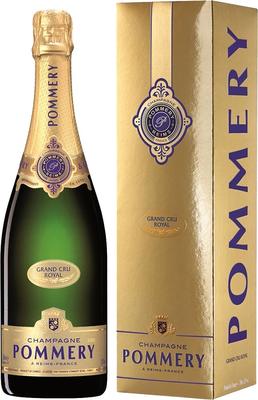 Шампанское белое брют «Pommery Grand Cru Royal Vintage Brut» 2009 г., в подарочной упаковке