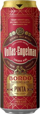 Пиво «Volfas Engelman Bordo» в жестяной банке
