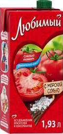 Сок «Любимый томат, 1.93 л» тетра пак