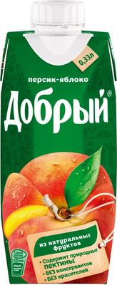 Сок «Добрый Персик-Яблоко, 0.33 л» тетра пак