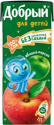 Сок «Добрый Персик-Яблоко, 0.2 л» тетра пак