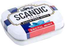 Конфеты-драже без сахара «SCANDIC Arctic Mint» в металлической коробке
