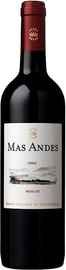Вино красное сухое «Mas Andes Merlot» 2021 г.