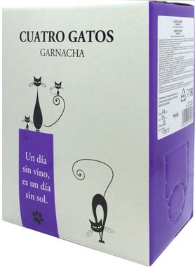 Вино красное полусухое «Cuatro Gatos Garnacha» Тетра Пак