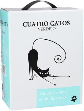 Вино белое сухое «Cuatro Gatos Verdejo» Тетра Пак
