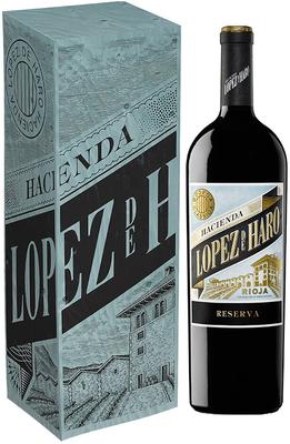 Вино красное сухое «Hacienda Lopez de Haro Reserva» 2016 г., в подарочной упаковке